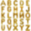 Customizable gold foil alphabet balloon displayed at ABC Season Store for parties