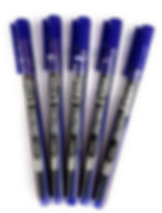 blue ink marker
