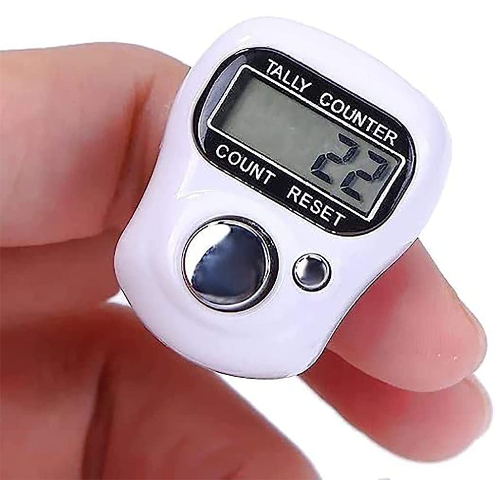 Thumbnail: Adjustable electronic finger row counter for knitting and crochet