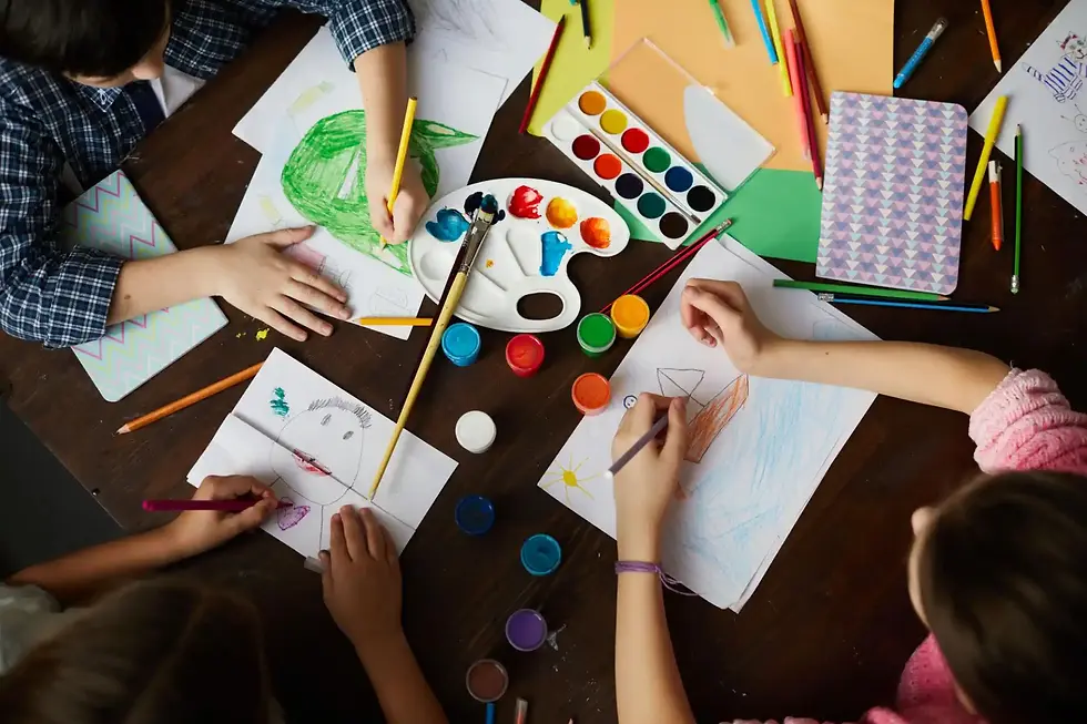 Parent and child enjoying a creative DIY craft activity at home