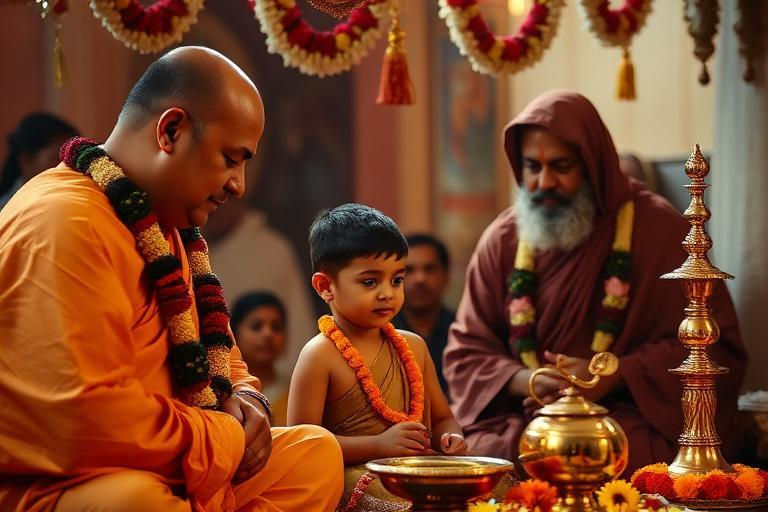 गायत्री मंत्र की दीक्षा ज्ञान और विवेक का आरम्भ मानी जाती है।