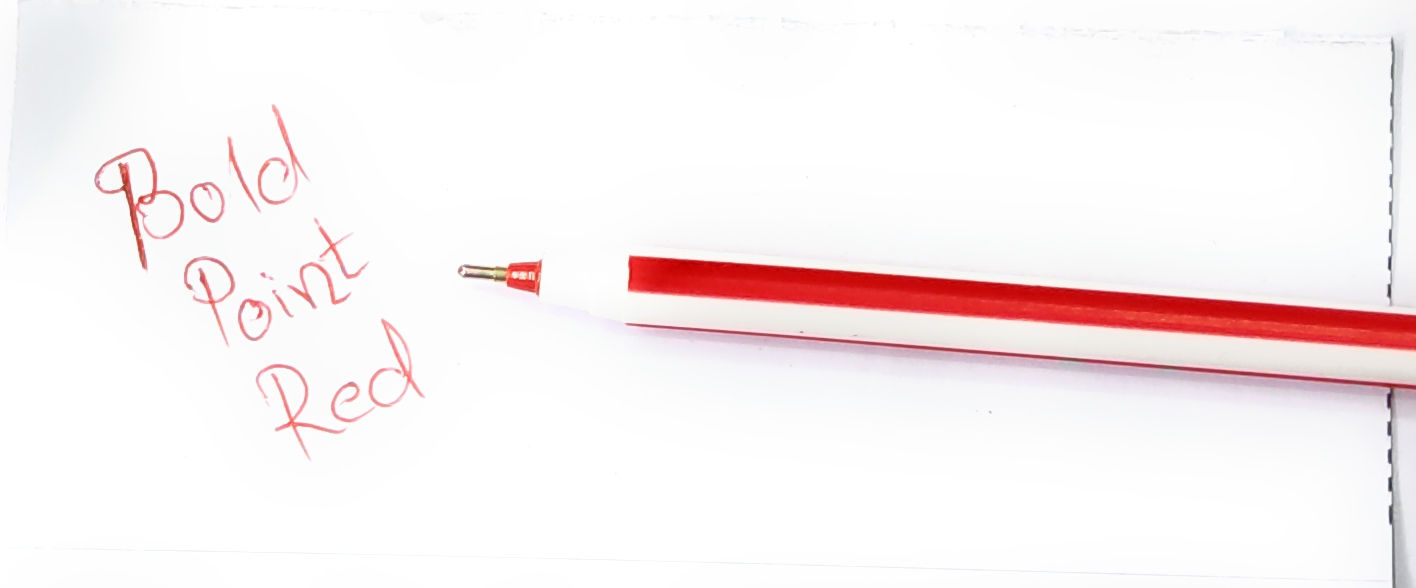 bold point ball pen red