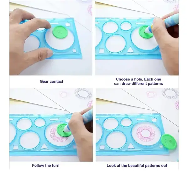 Thumbnail: Bulk pack of spirograph drawing tools for kids birthday party favors