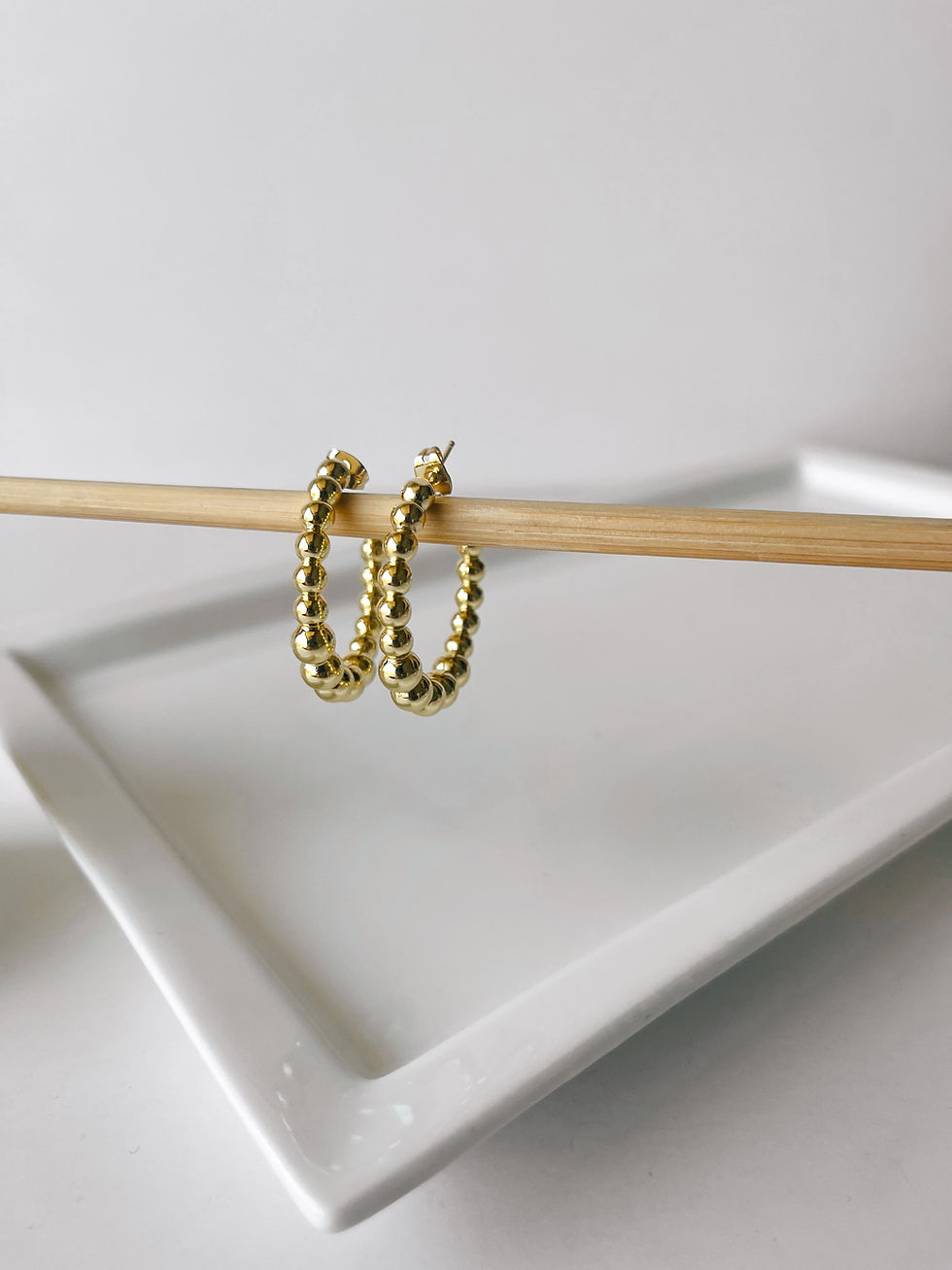 Miniatura: Maxi argolla bolitas gold