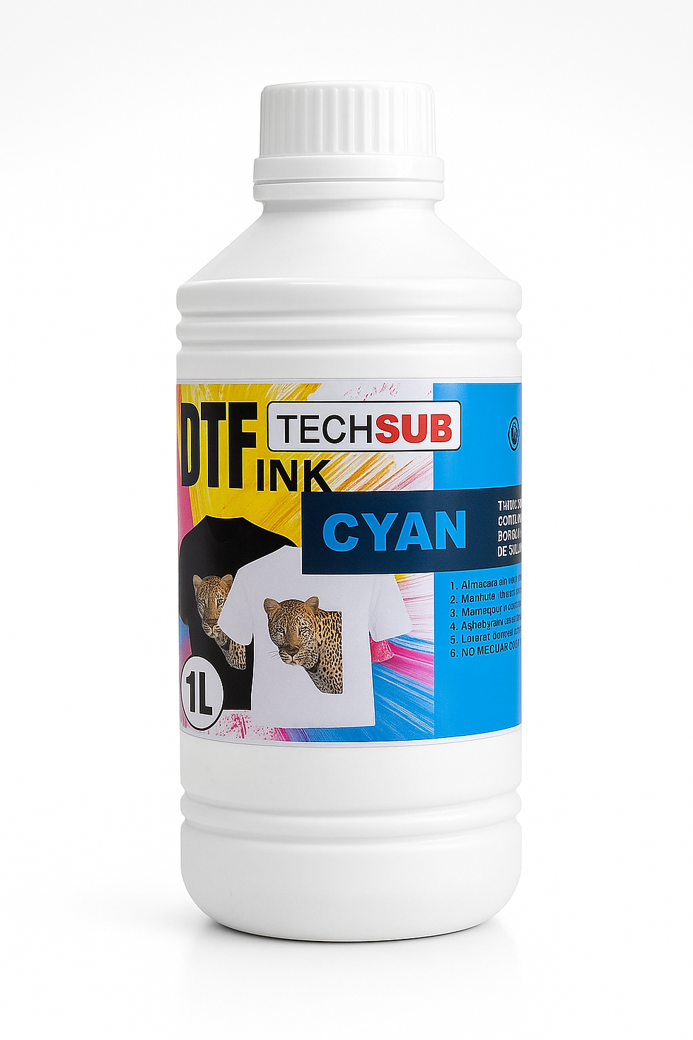 UN LITRO DDE TINTS DTF CYAN MARCA TECHSUB