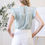 Miniatura: 2115 MULTICOLOR FLORAL EMBROIDERY TOP