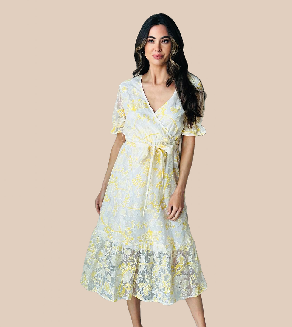 2500 Floral wrap midi dress