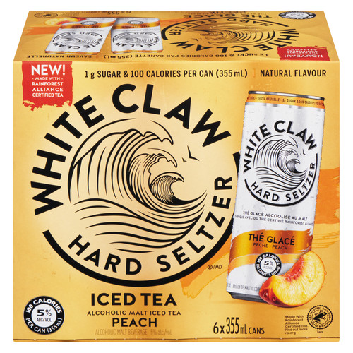 WHITE CLAW ICED TEA PEACH 6PK Maco Liquor