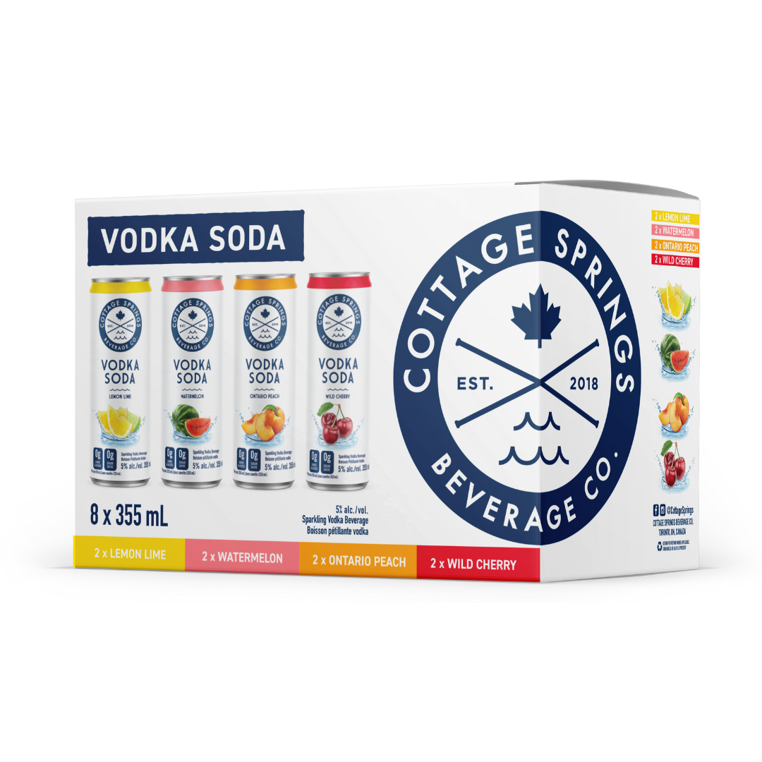 COTTAGE SPRINGS VODKA SODA 12 SLEEK