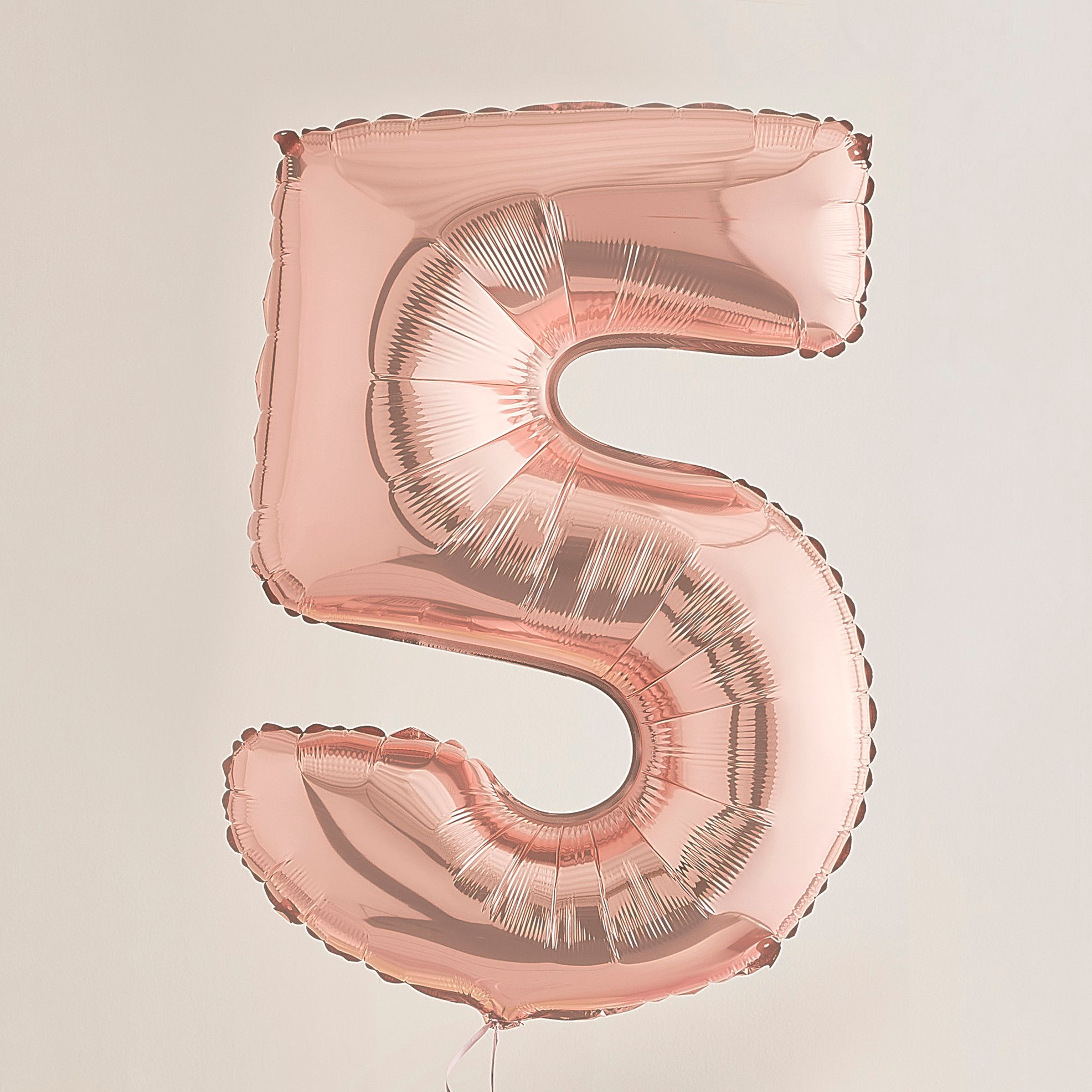 Number 5 Rose Gold Foil Balloon - 34"