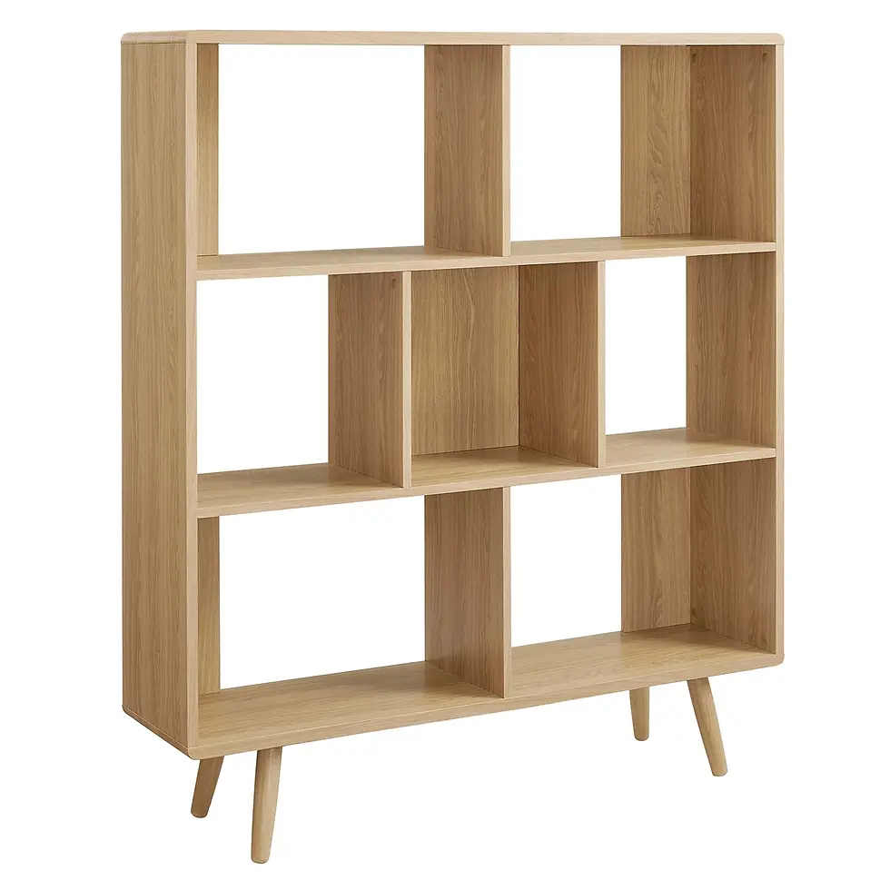 Thumbnail: Transmit 7 Shelf Wood Grain Bookcase in