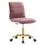Thumbnail: Ripple Armless Performance Velvet Office Chair in Gold Teal