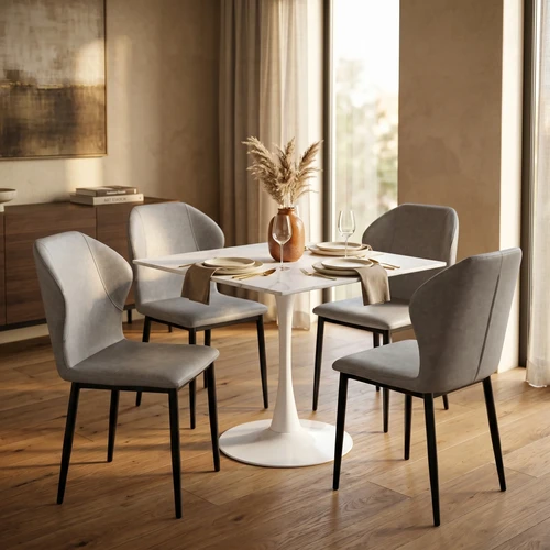 Bristol Square Dining Table with 35 in. Wide Sintered Stone Top