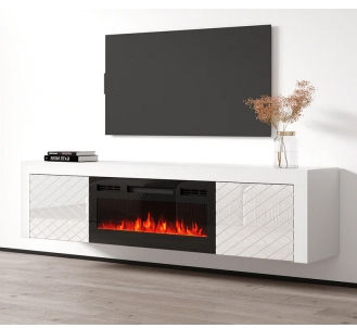 DIA FLOATING FIREPLACE TV STAND