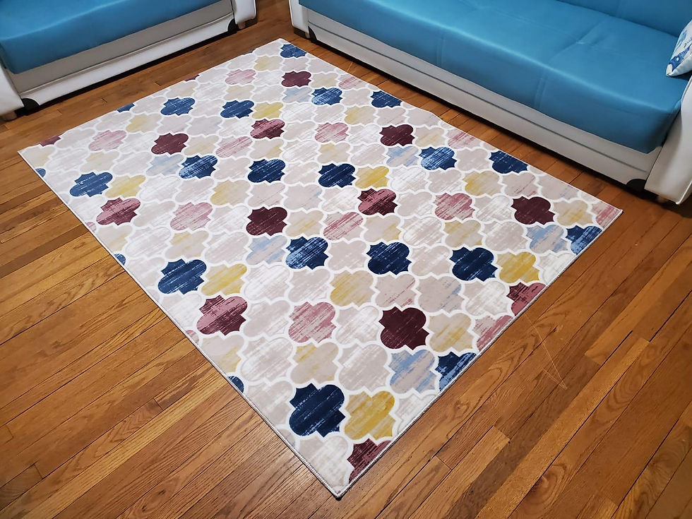 Miniatura: 7X9 AREA RUG SOFT RUBBER BOTTOM