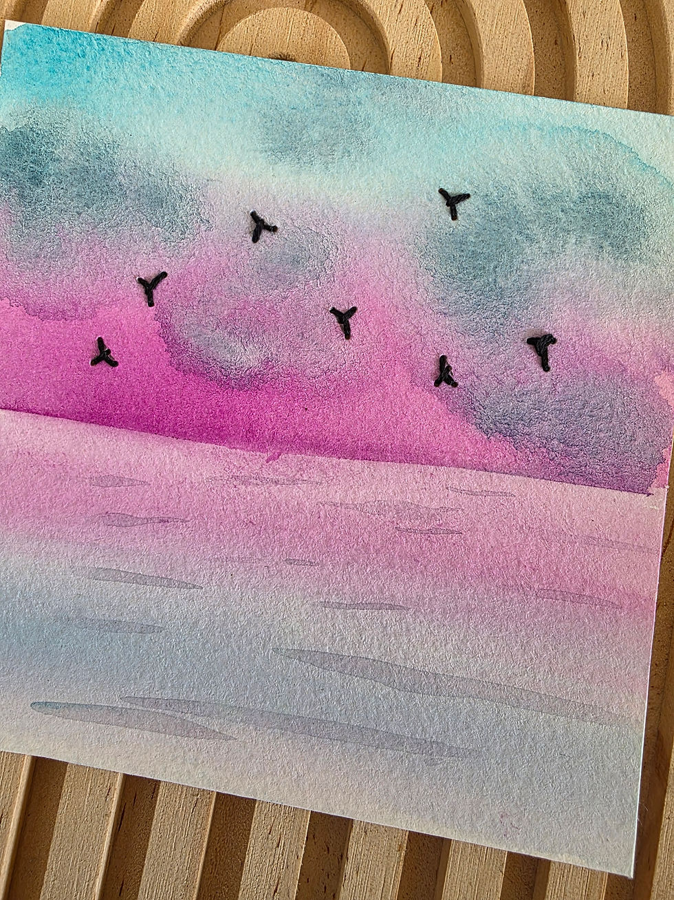 Thumbnail: Woken Sky 4x4 Framed original Painting