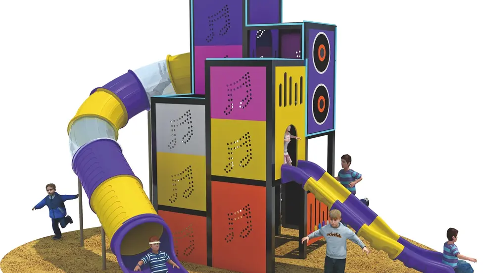 Music & Clown Band Themed Commercial Playground System