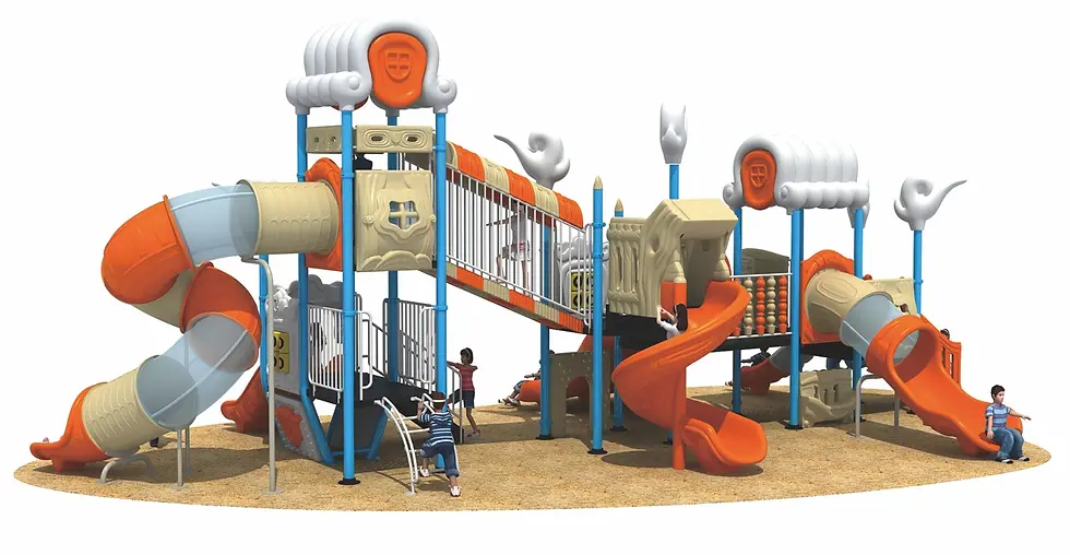 Cloud & Castle Themed Commercial Playground System