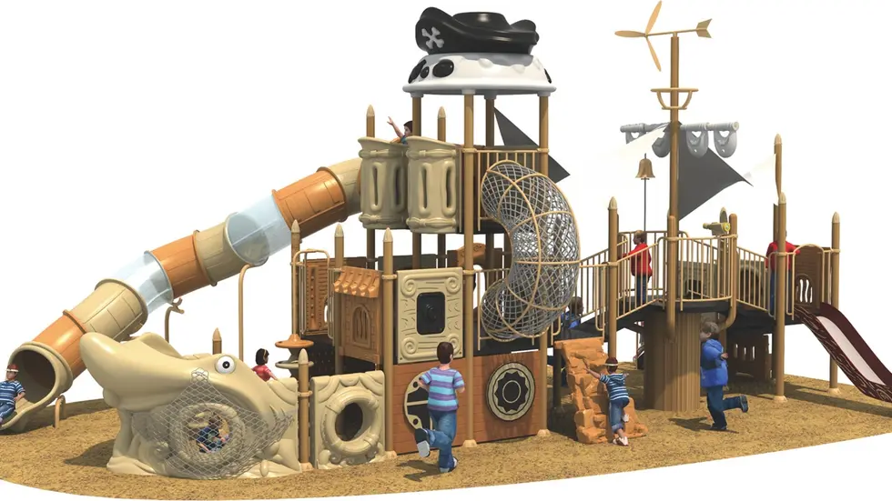Pirate Ship Themed Commercial Playground System