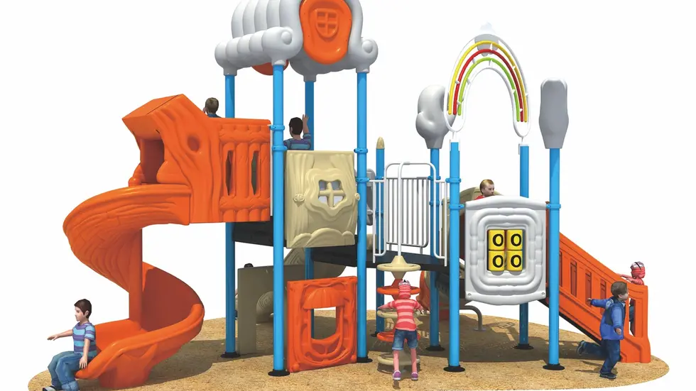 Cloud & Castle Themed Commercial Playground System