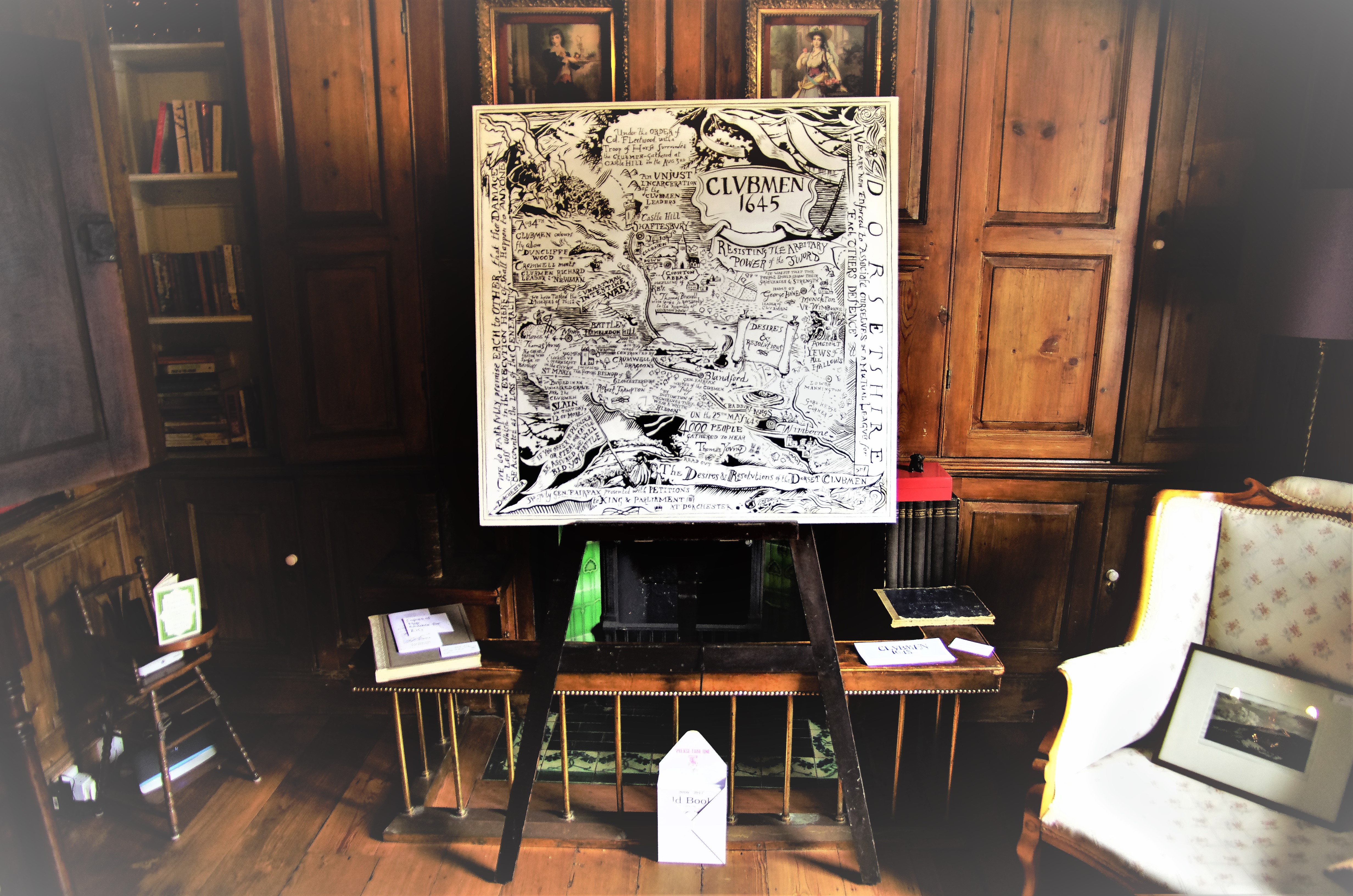 Clubmen1645 Map on display.