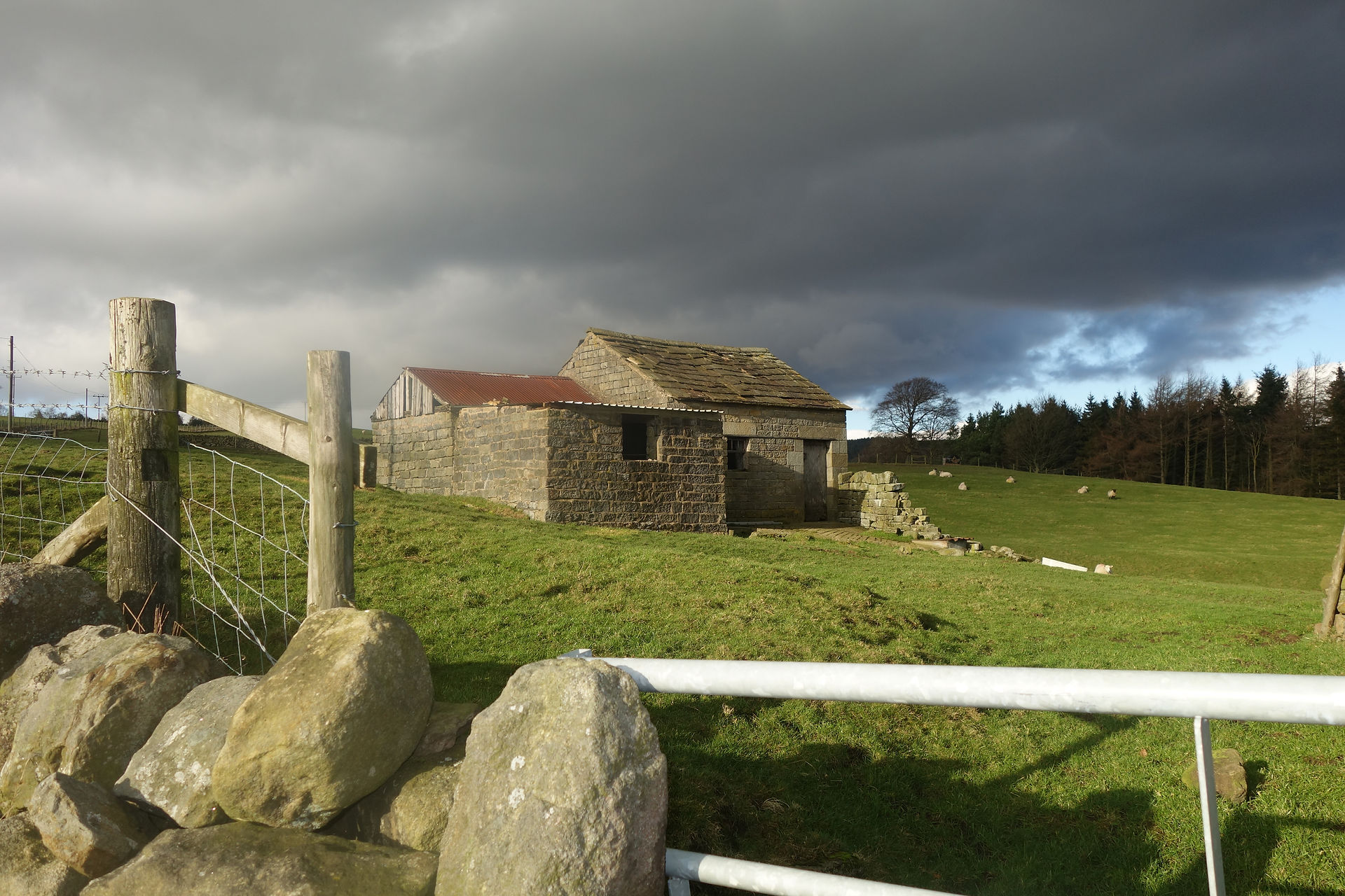 The darkening sky near River View Pateley