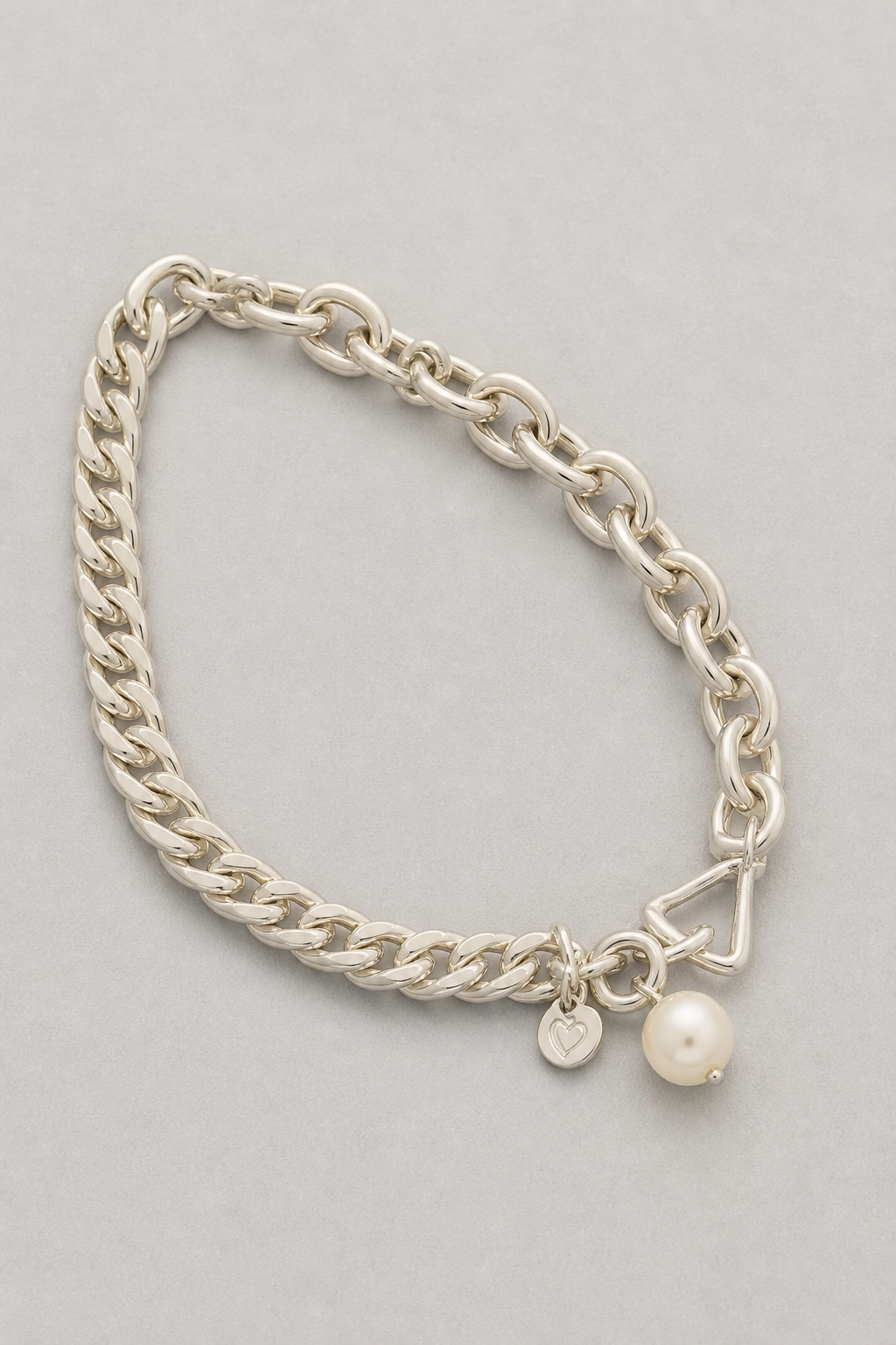 Statement Halskette Silver-Pearl