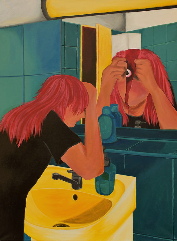 Is that a pimple?, 2022, acrylic on canvas, 60x80 cm