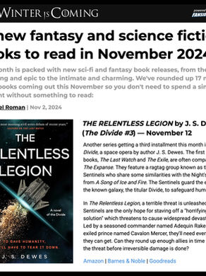 The Relentless Legion » November Sci-Fi & Fantasy Reads from Winter is Coming