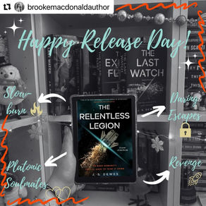 Happy Release Day to The Relentless Legion! » Repost from @brookmacdonaldauthor