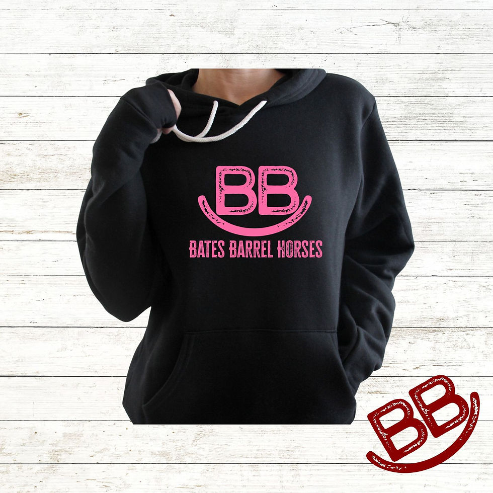 Black BB Hoodie-Pink Logo