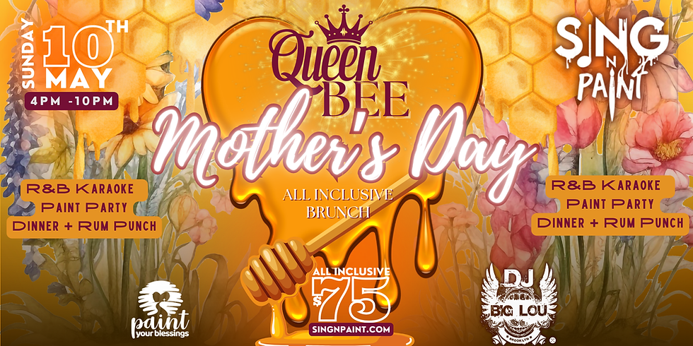 MOTHER'S DAY | RNB Sing N' Paint:  Inclusive Brunch + BYOB Drinks | R&B Karaoke Paint Party $75 