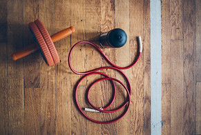 Fitness Equipment On a Wood Floor