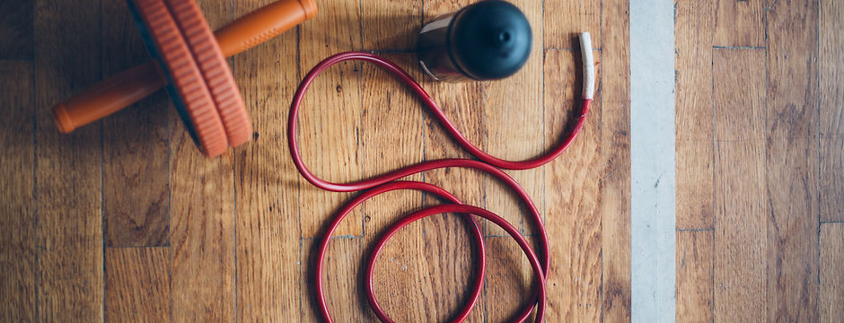 Fitness Equipment On a Wood Floor 