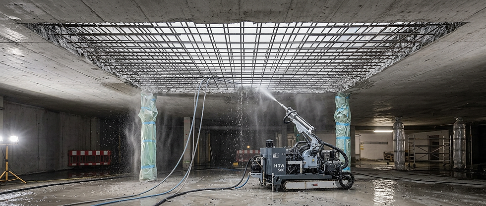 Firefly_BETONABTRAG DURCH HDW-VERFAHREN (Bauteilschonende Methode zur Bewehrungsfreilegung