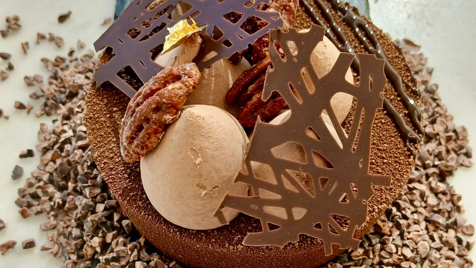 Chocolate Pecan Tonka Bean Cake