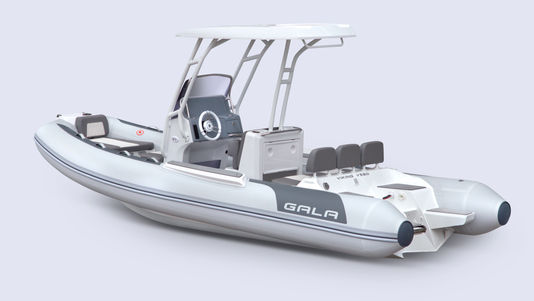 Gala rigid inflatable boat with a canopy