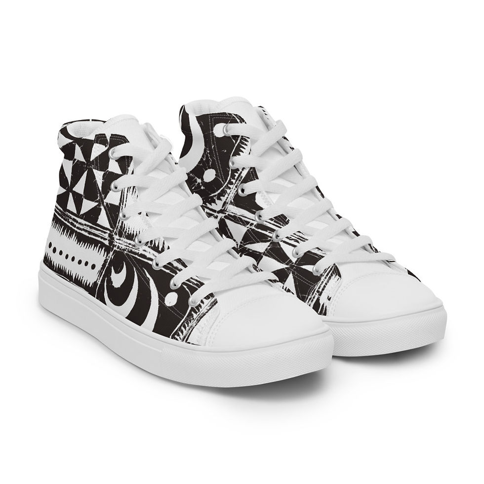 Miniatura: Abebe Overgrowth Men’s high top canvas shoes