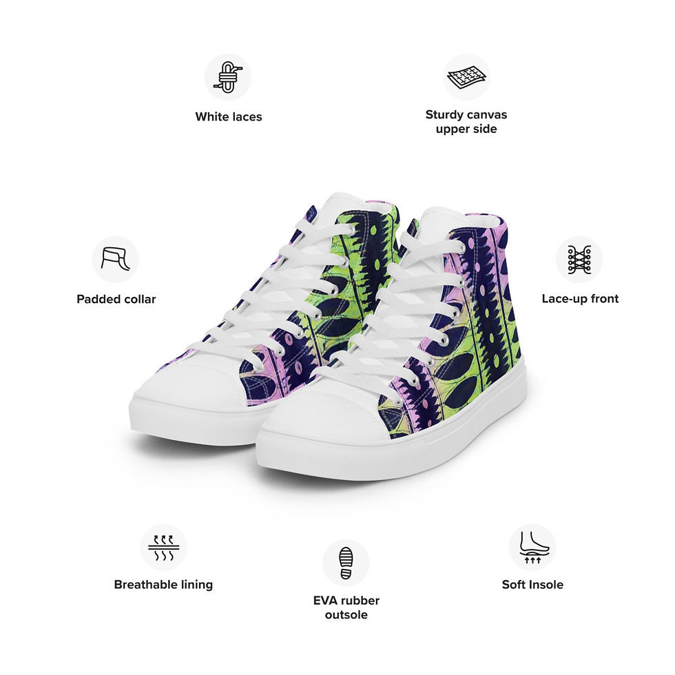 Thumbnail: Oye Women’s high top canvas shoes