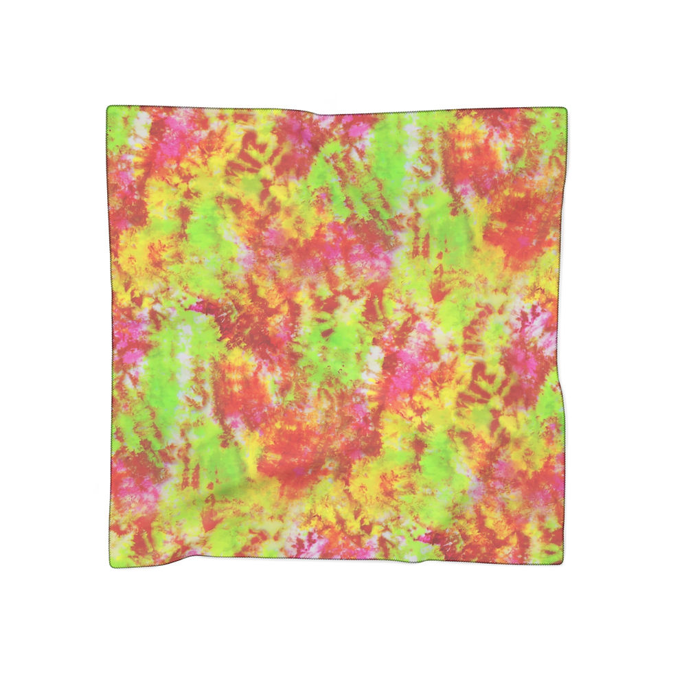 Thumbnail: Neon Tie-Dye Scarf – Bright Summer Fashion Accessory
