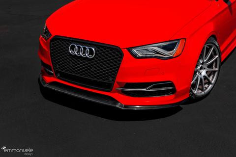 Thumbnail: PURE Carbon Fiber Front Lip Splitter / Spoiler For Audi A3 / S3 8V (Pre-Facelift