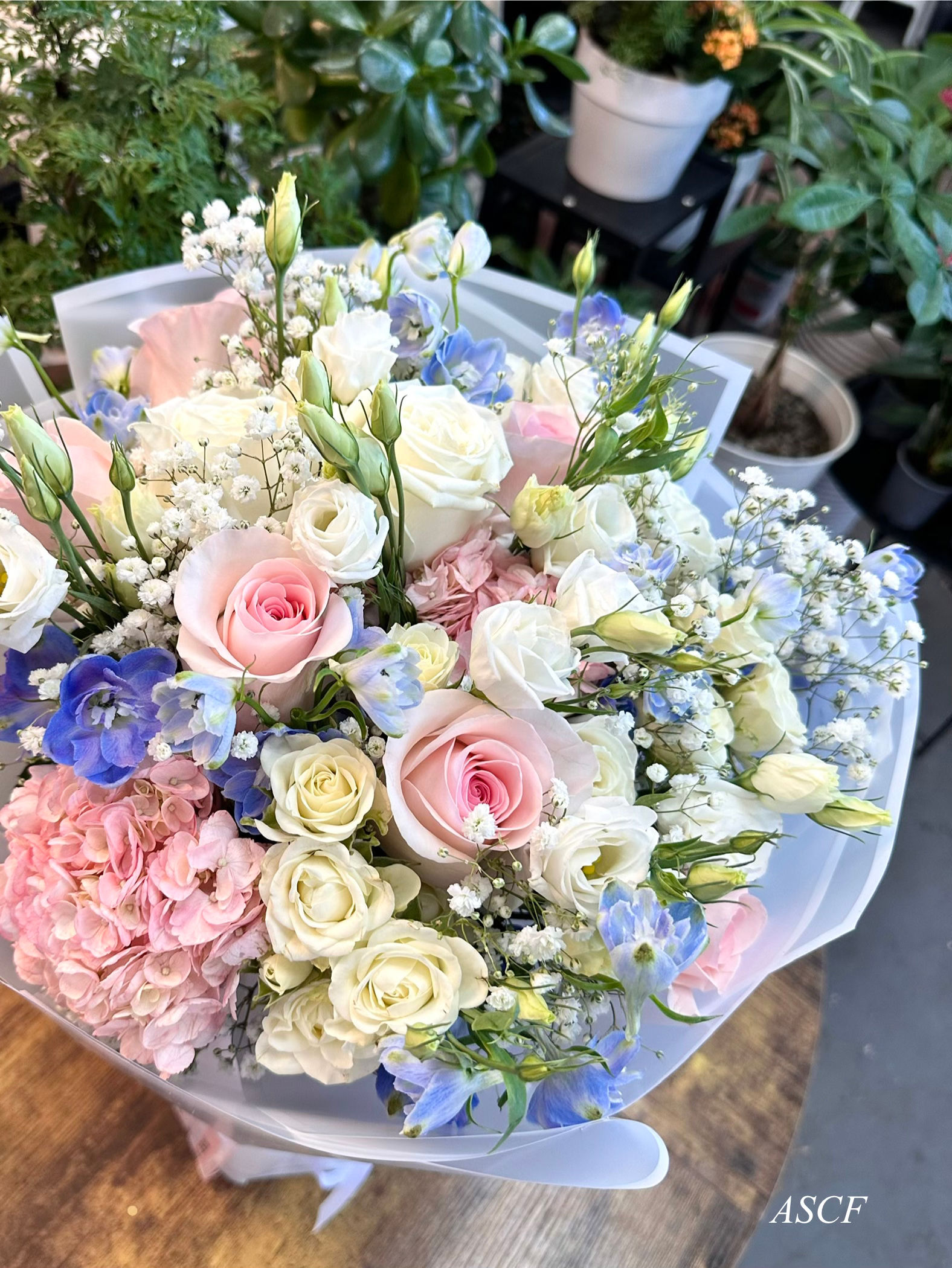 Pastel Hydrangea Rose Bouquet 