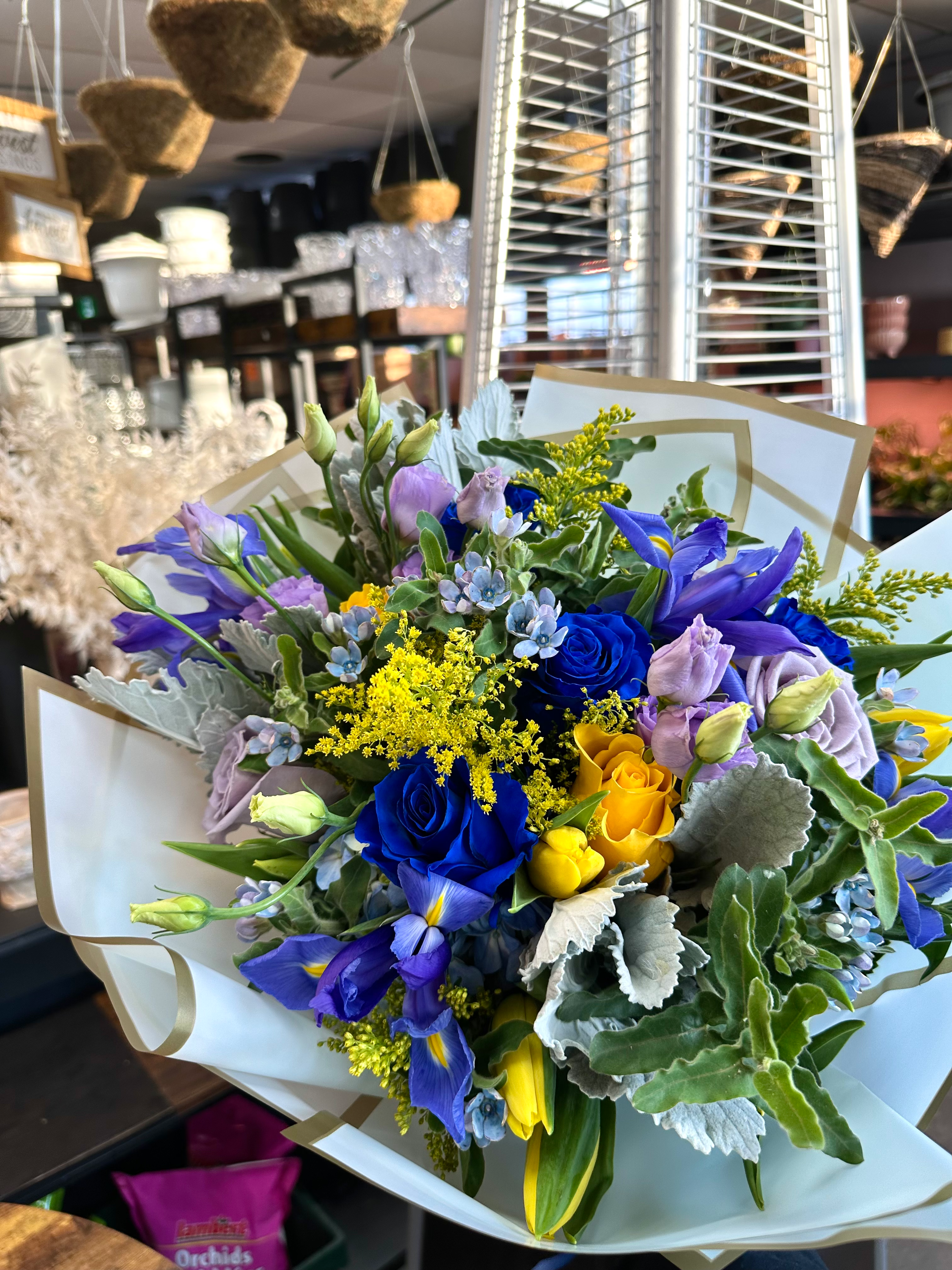 Blue Rose Iris Large Spring Bouquet