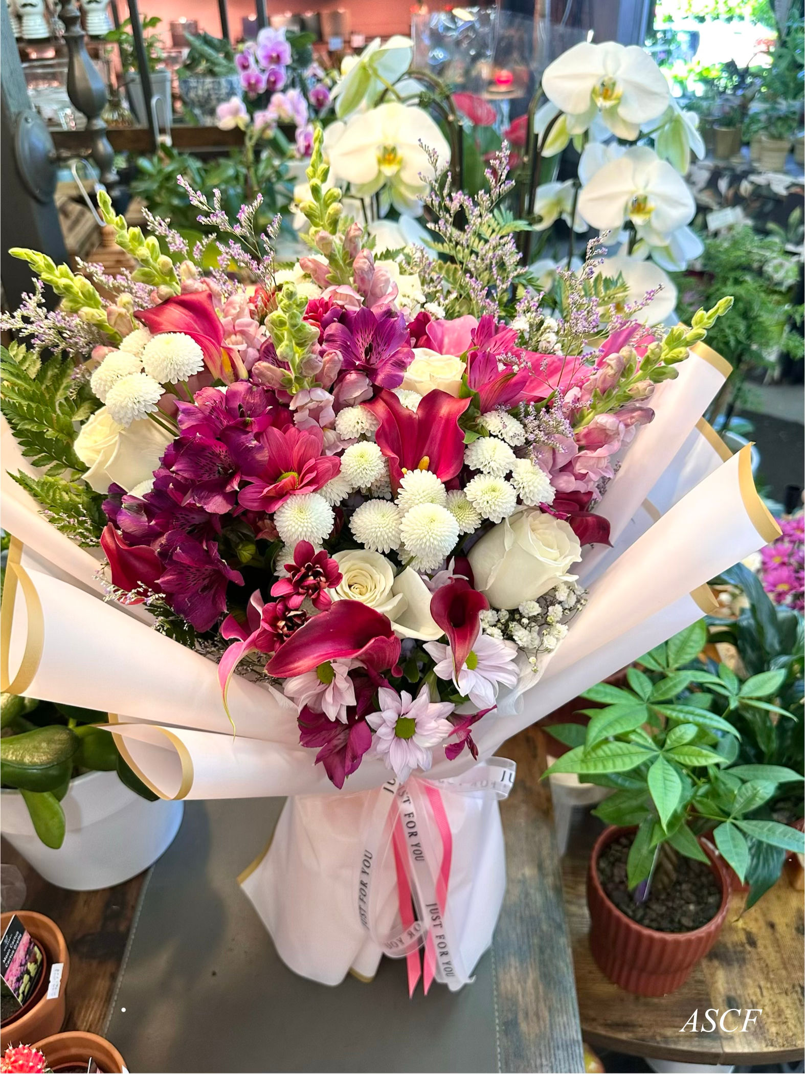 Calla Pom Rose Bouquet 