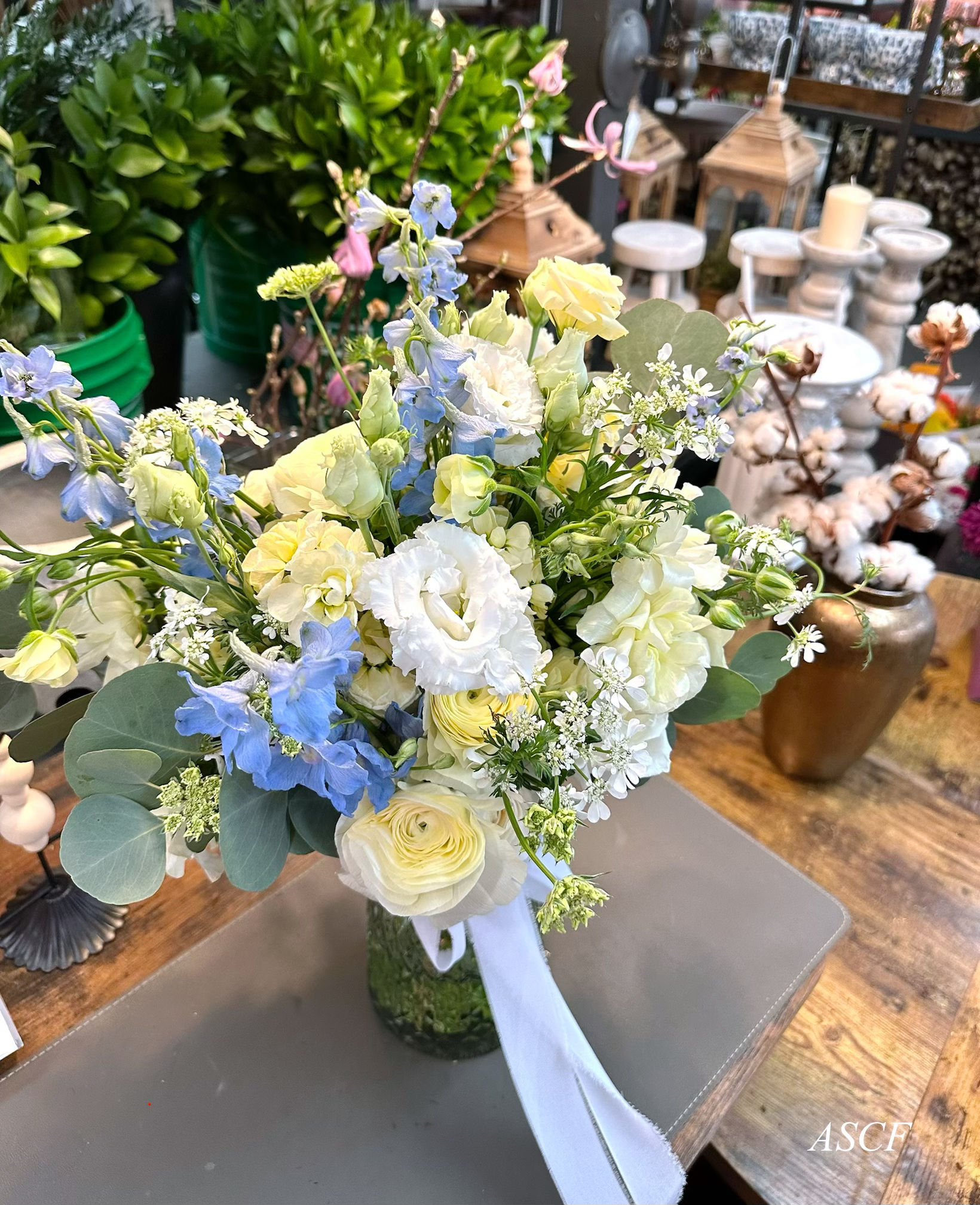 Delphinium Periwinkle Bridal Bouquet 
