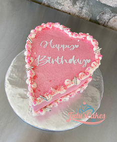 Pink glitter heart shaped cake in Norristown pa
