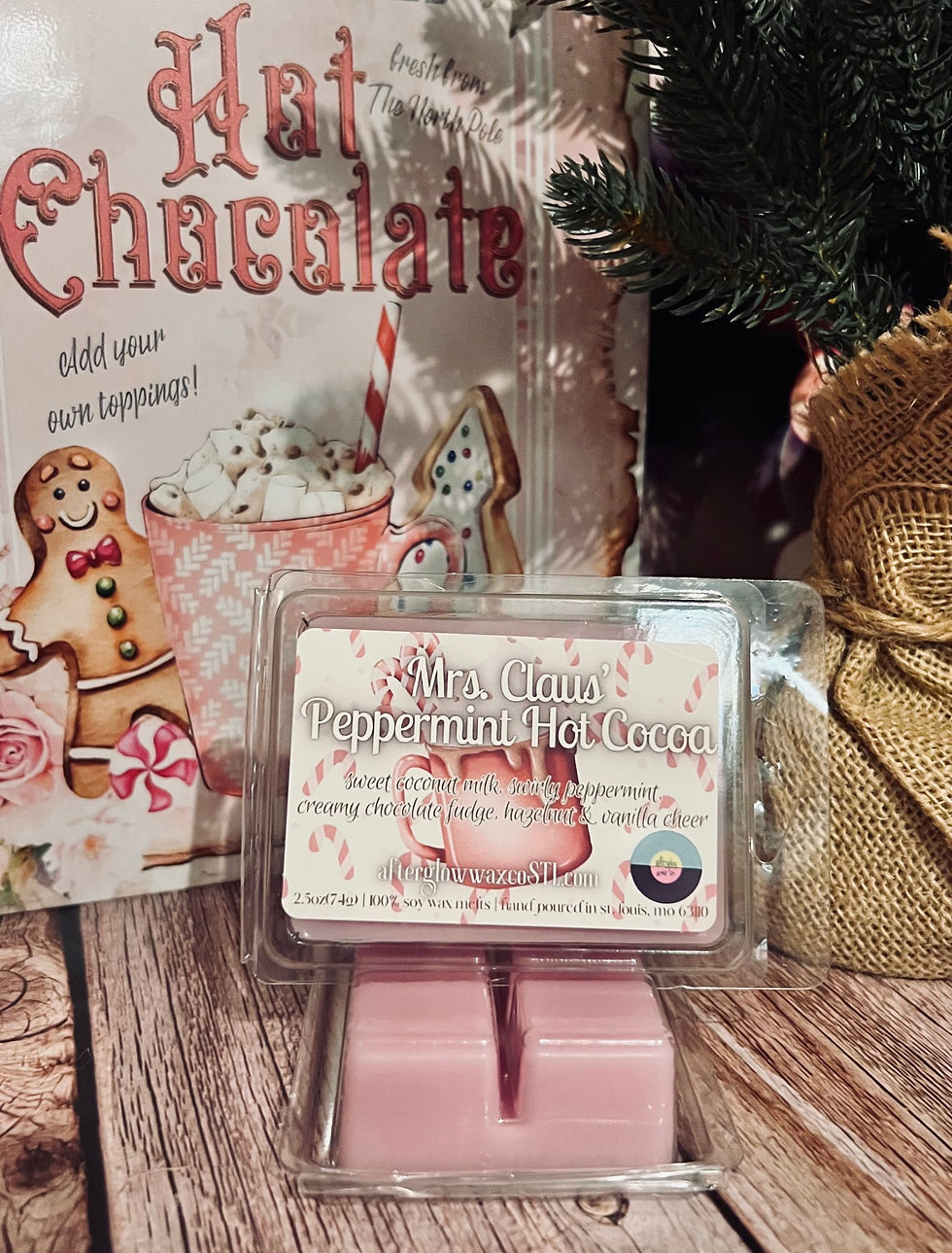 Mrs. Claus’ Peppermint Hot Cocoa Soy Wax Melts