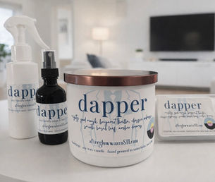 Dapper Soy Wax Candle, wax melt and room spray