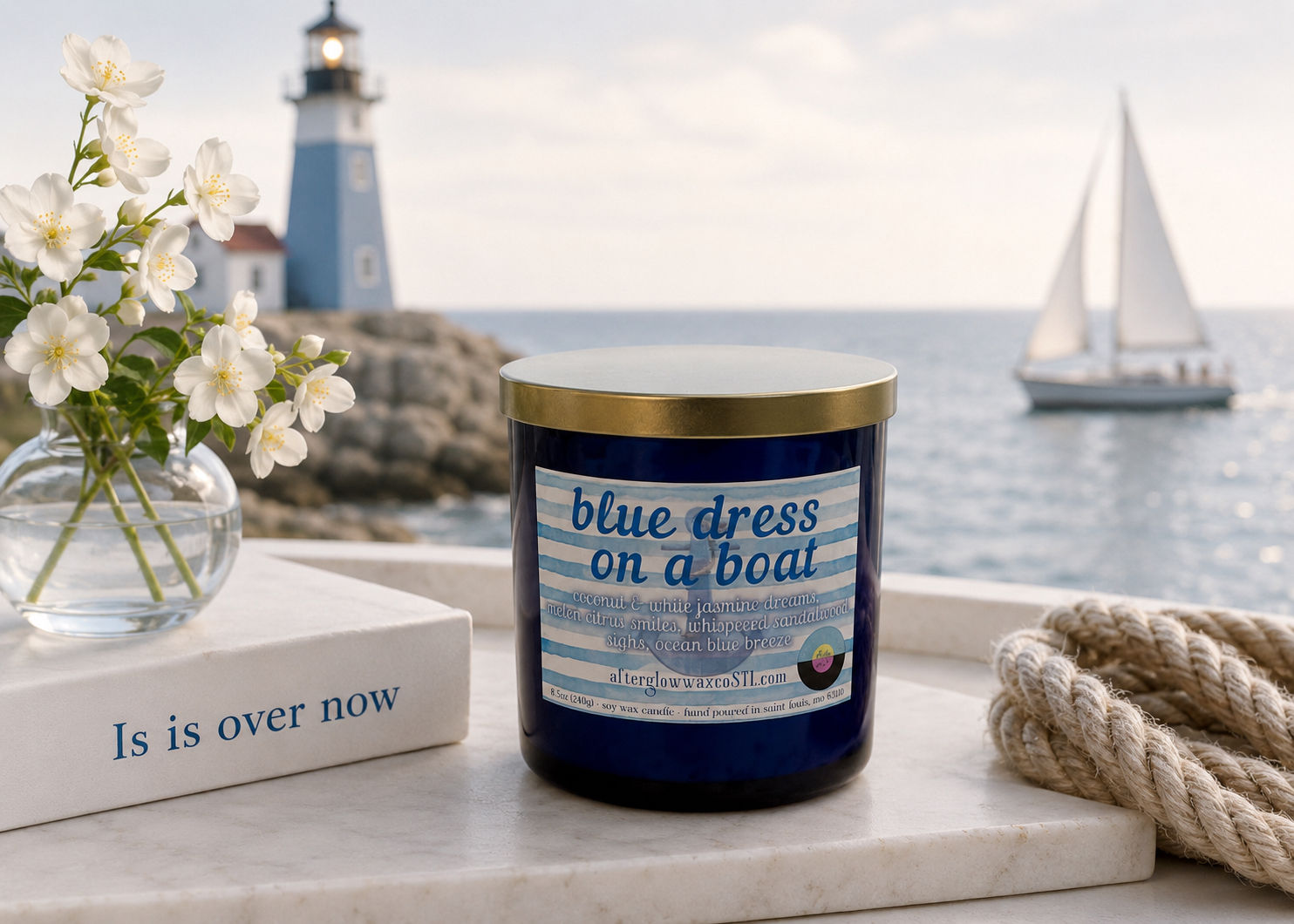 Blue Dress on a Boat Soy Wax Candle