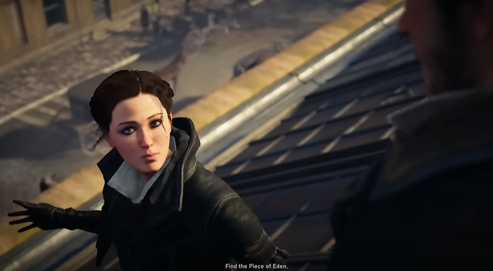 Evie from Assassin's Creed Syndicate says: Find the Piece of EDEN!!!